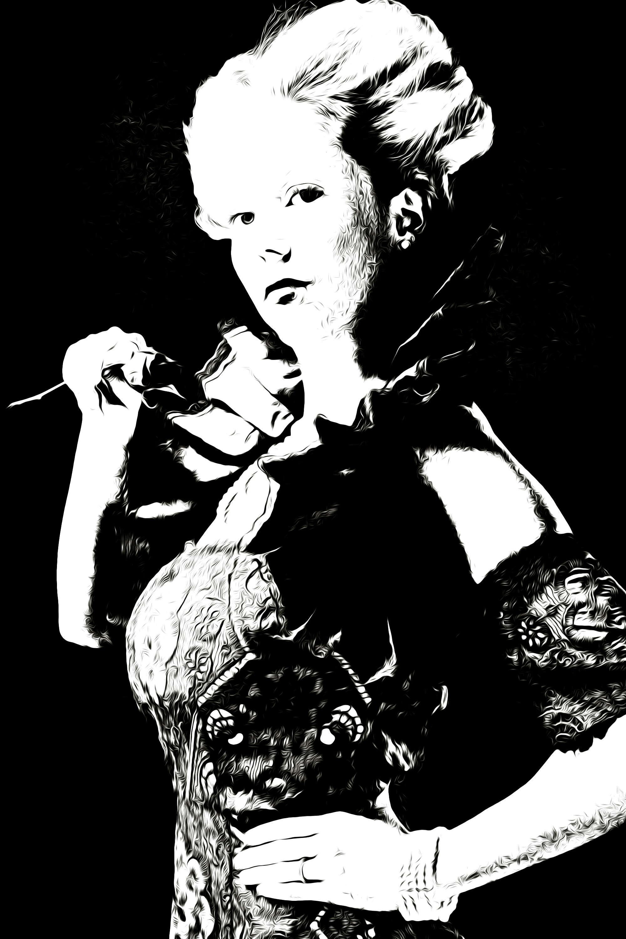 Stamp B&W Painting Effect, Addons GraphicRiver